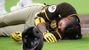 El 20 de abril, Arráez intentó de llegar a primera base y se golpeó con Mauricio Dubón.