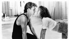 Patrick Swayze and Jennifer Grey in a scene from the film 'Dirty Dancing', 1987. (Photo by Vestron/Getty Images)