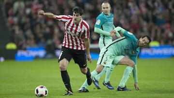 Mikel San Jos&eacute; contra el Barcelona. 