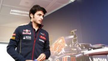 Sainz, en su presentación con Toro Rosso en Madrid.