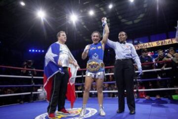 Carolina "Crespita" Rodriguez defendió su título mundial ante Tenkai Tsunami, duelo disputado en el Estadio Sokol de la ciudad de Antofagasta.