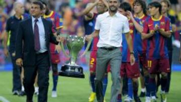 Laporta, con Guardiola.