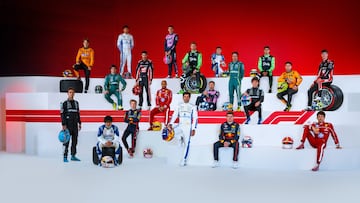 Foto de familia de los pilotos de la F1 2025.