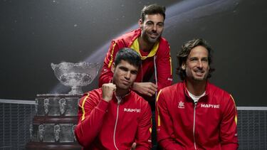 24/11/21 COPA DAVIS SELECCION ESPAÑOLA ESPAÑA FELICIANO LOPEZ CARLOS ALCARAZ MARCEL GRANOLLERS ENTREVISTA ENVIADA.MINGUEZ.