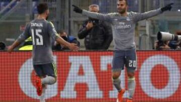 Jesé celebra el 0-2.