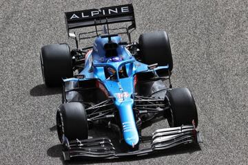 Fernando Alonso (ESP) Alpine F1 Team A521.  Formula One Testing, Saturday 13th March 2021. Sakhir, Bahrain.