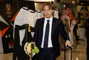 Modric, a su llegada a Riad.