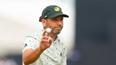 Sergio García, durante la 150 edición del Abierto Británico.