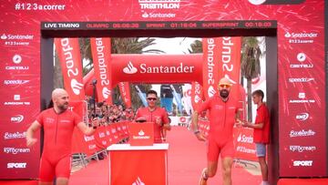 Gómez Noya abandera el exitoso triatlón del Santander y Fundela