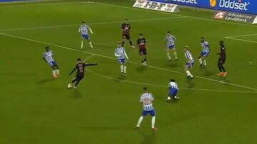 A Darío Osorio le bastan 25 minutos para lucirse en Dinamarca: casi golazo y una recuperación brutal