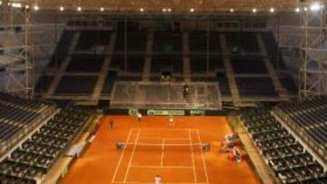 Goteras en La Cartuja antes de la final de la Davis