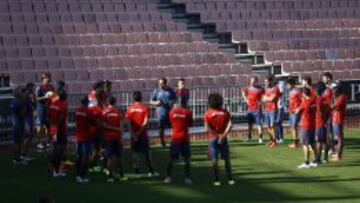 Sandoval, con el grupo.