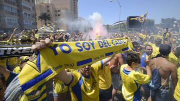 La afición del Cádiz, repartida por todo el mundo.