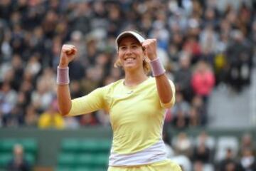 El pase de Muguruza a la final de Roland Garros en imágenes