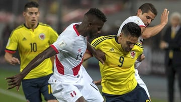 Partido entre Colombia y Per&uacute; por Eliminatorias