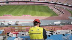 Las obras de San Paolo, estadio del Nápoles