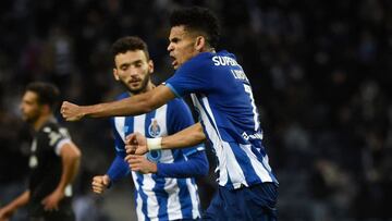 Luis D&iacute;az celebrando un gol con Porto.