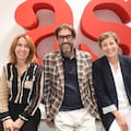 María Lacasa, directora general de comunicación de Endesa; Vicente Jiménez, director de AS; y Elisa Aguilar, presidenta de la FEB.