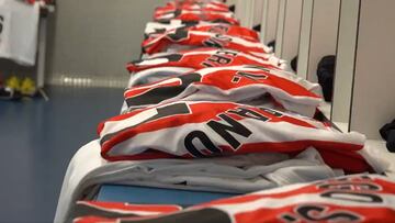 01-03-25. IMAGEN DEL VESTUARIO DEL SPORTING EN LA ROMAREDA.