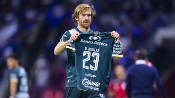 Fernando Aristeguieta celebrates his goal 0-1 of Puebla during the game Cruz Azul vs Puebla, corresponding to day 09 of the Torneo Clausura Grita Mexico C22 of Liga BBVA MX, at Azteca Stadium, on March 05, 2022.
<br><br>
Fernando Aristeg