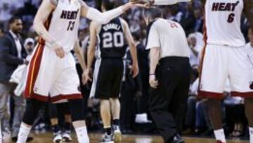 LeBron James y Mike Miller en los Heat.