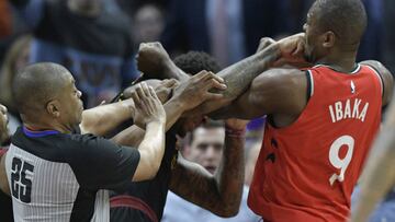 Tres partidos de sanci¨®n a Serge Ibaka tras su pelea con Chriss