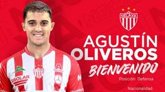Agustín Oliveros llega al futbol mexicano con el Necaxa