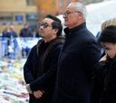 Ranieri regresa a Leicester para rendir homenaje a su presidente