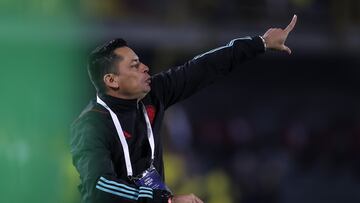 Héctor Cárdenas durante el partido entre Colombia y Brasil en el hexagonal final del Sudamericano Sub 20.