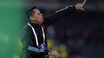 Héctor Cárdenas durante el partido entre Colombia y Brasil en el hexagonal final del Sudamericano Sub 20.