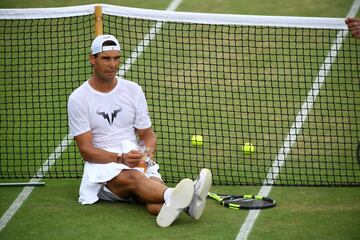 Rafa Nadal durante un entrenamiento