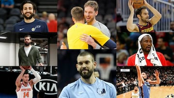 Pau Gasol, Calder&oacute;n, Marc Gasol, Ibaka, Ricky Rubio, Nikola Mirotic, Abrines y los Hernang&oacute;mez son los nueva jugadores espa&ntilde;oles en la temporada 2017-18 de la NBA.