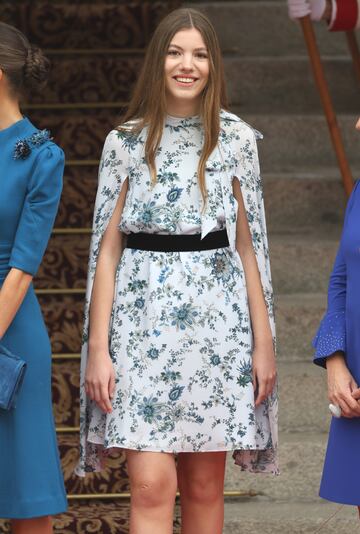 La Infanta Sofía durante el acto de jura de la Constitución ante las Cortes Generales, en el Congreso de los Diputados.