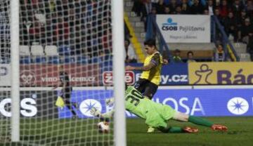 Slovan Liberec-Sevilla. Vitolo marca el 1-1.