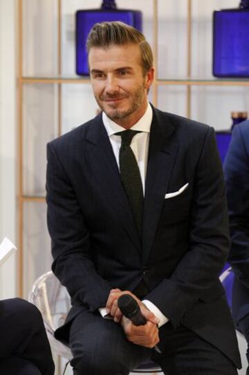 David Beckham y el actor Alex González durante el acto publicitario de Haig Club.