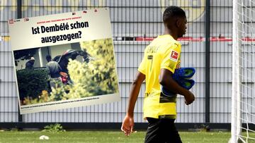 Ousmane Dembelé en las instalaciones del Dortmund el último día que acudió a entrenarse.