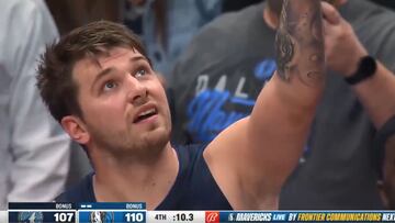Doncic amaga con lanzar la toalla a los árbitros después de una jugada polémica a 10"