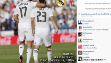 Arbeloa apoya a Isco.