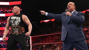 Paul Heyman y Brock Lesnar.