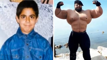 El impresionante cambio año a año del cuerpo del 'Hulk iraní'