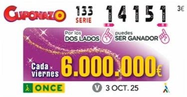 Cuponazo de la ONCE: comprobar los resultados del sorteo hoy, viernes 3 de octubre