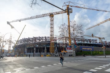 Vista general de las obras del nuevo estadio del FC Barcelona en Spotify Camp Nou.