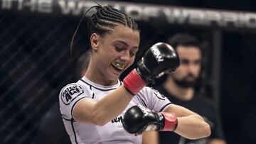 La peleadora Stella Ábalos.