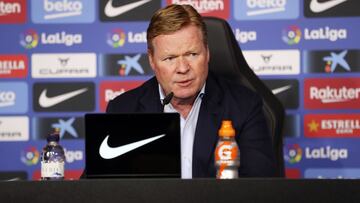 Koeman, en una rueda de prensa.