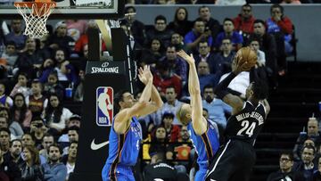 En contra de las expectativas y del MVP de la liga, los Brooklyn Nets respondieron a la local&iacute;a para pegarle a Oklahoma City en la Arena Ciudad de M&eacute;xico.