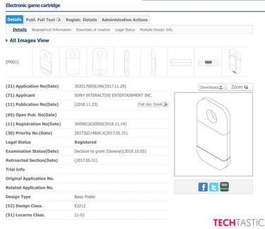 Sony patenta un nuevo formato de cartucho para videojuegos