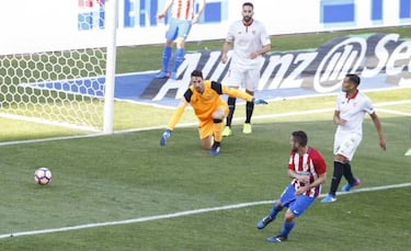 Koke afina contra el Sevilla