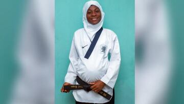 Atleta con ocho meses de embarazo ganó oro en taekwondo