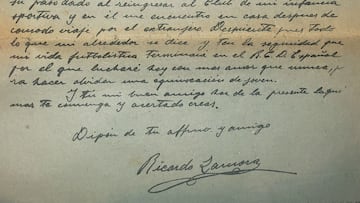 La carta en que Zamora reniega del Barcelona y se declara al Espanyol