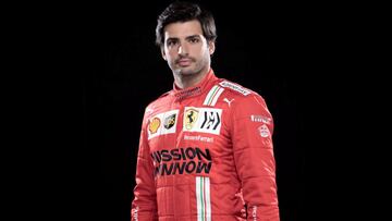 Ferrari&#039;s Carlos Sainz is seen in this picture released by Ferrari Press Office for the Ferrari F1 2021 season online team launch in Maranello, Italy, February 26, 2021. Scuderia Ferrari Press Office/Handout via REUTERS ATTENTION EDITORS - THIS IMAGE HAS BEEN SUPPLIED BY A THIRD PARTY. NO RESALES. NO ARCHIVES